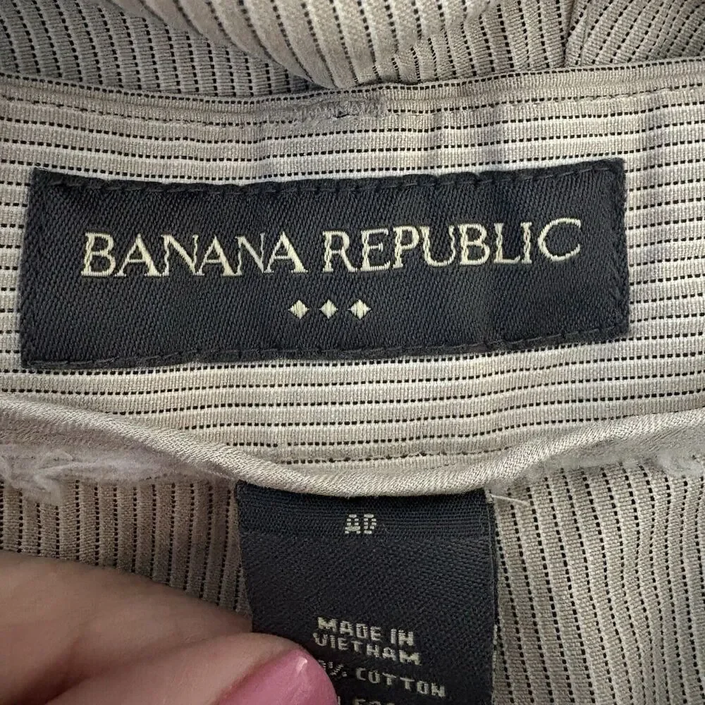 Banana Republic Beige Striped Cotton Relaxed Fit Chino‎ Pants Mens 36X30